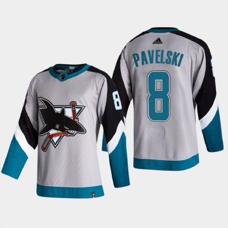 Camisola San Jose Sharks Joe Pavelski 8 2020-21 Reverse Retro Authentic - Homem